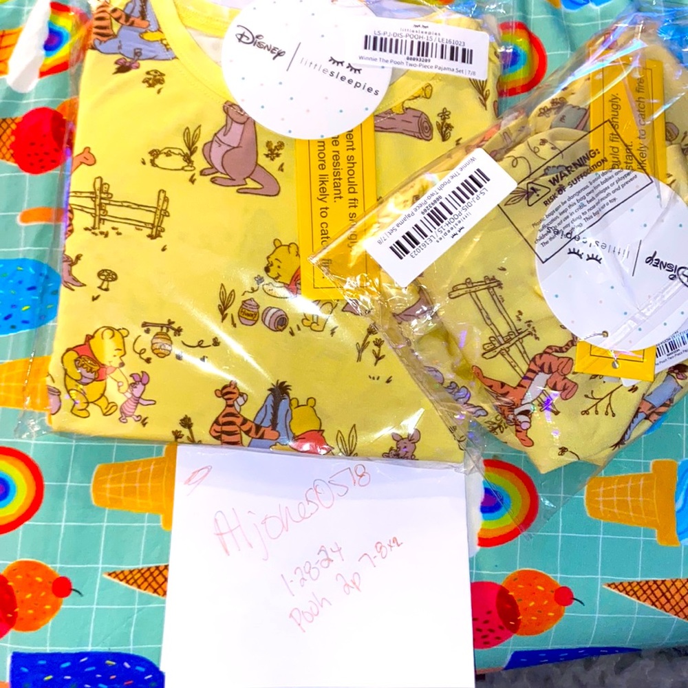NWT little sleepies Winnie the Pooh 2pc sets